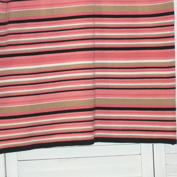 Sleeveless Sweater Tank Top Requiremets L Knit Turtleneck Striped --Like New - Picture 4 of 5